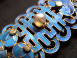 Kingfisher hairpin with Double Happiness Pattern