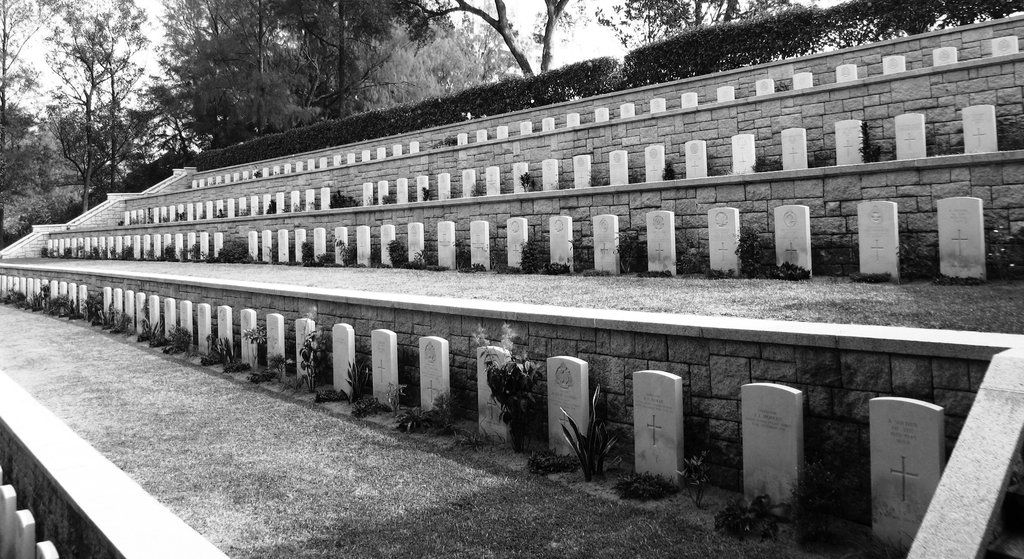 The defending forces were hastily formed, made up of British, Scottish, Indian and Canadian regiments. Outnumbered and outgunned, these under-trained and ill-equipped defenders fought bravely with the invading Japanese forces.  In addition, the local Volunteers Corps made up of European and Chinese citizens fought gallantly alongside the Commonwealth forces. They were simply citizen soldiers.