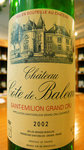 2003 Chateau Cote de Baleau