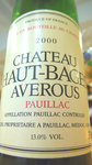 2000 Chateau Haut-Bages Averous