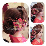 bridal hair hk,新娘髮型,裙褂髮型,裙褂頭飾,香港新娘頭飾